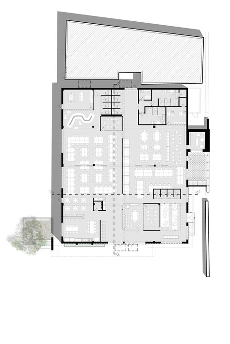 Gallery of Technology HUB / HADVD Arquitectos - 21 Plan Drawing, Floor Layout, Architecture Plan, Design Planning, Architecture Drawing, Floor Plan, Aesthetic Pictures, Floor Plans, Layout