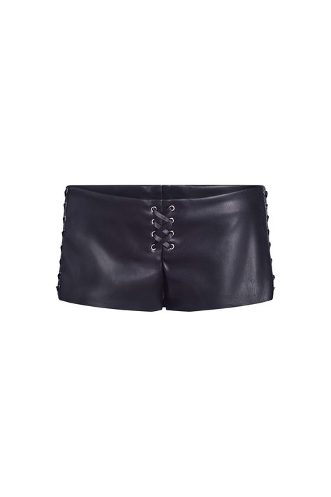 RAMONA SHORT - BLACK Mini Shorts Outfit, Dolphin Silhouette, Leather Shorts Outfit, Black Leather Shorts, Hot Short, A Dolphin, Rave Fashion, I Am Gia, Hot Shorts