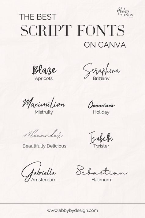 #DesignTips #GraphicDesign #DesignInspiration Moody Canva Fonts, Font Pairing Canva Free, Canva Pro Font Combinations, Fuentes Canva, Canva Font Pairing, Best Canva Font Pairings, Canva Free Fonts, Business Logo Fonts, Font Ideas Alphabet