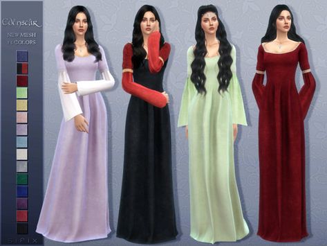 Sifix's Evenstar Ts4 Medieval, Sims Fashion, Sims Download, Sims 4 Decades Challenge, Sims Medieval, Sims 4 Gameplay, Sims 4 Dresses, Sims 4 Characters, Sims4 Clothes