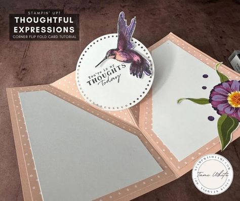 Introducing the Corner Flip Fold Card Series | Stampin' Up | Card Making Flip Cards, Bag Display, Fold Cards, New Adventure, Fun Fold Cards, Pop Up Cards, Color Effect, Paper Pumpkin, Sympathy Cards