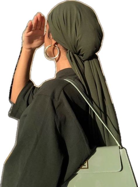 Hijabi Outfit Inspiration, Christian Veils, Green Hijab, Hijab Turban Style, Headwrap Hairstyles, Stile Hijab, Hijabi Outfit, Hijab Style Tutorial, Street Hijab Fashion