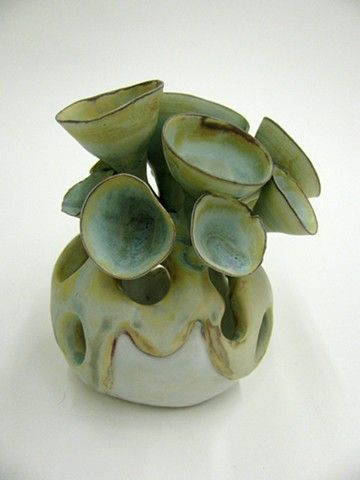 green - ceramic - Danielle Wood Combined Forms Ceramics, Conceptual Ceramics, Contemporary Ceramic Sculpture, Abstract Clay Sculpture, Abstract Ceramic Sculpture, Advanced Ceramics, Organic Ceramics, Clay Vase, Brown Art