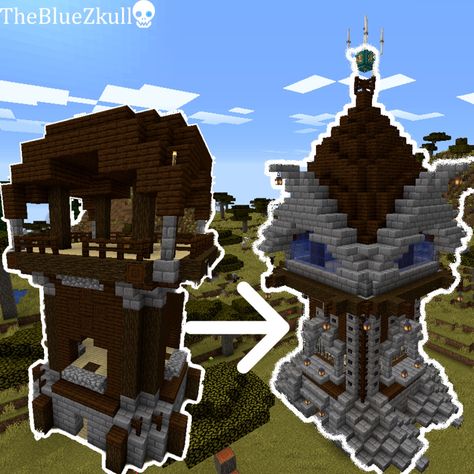 Tower House Minecraft, Fantasy Tower, Tower House, Minecraft Designs, Minecraft Houses, Lamp Post, Minecraft, Origami, Tower