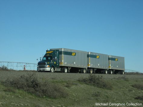 ABF Sterling with Triples | A westbound ABF Sterling with a … | Flickr Trucking Companies, Semi Trucks, Trucks, Vehicles