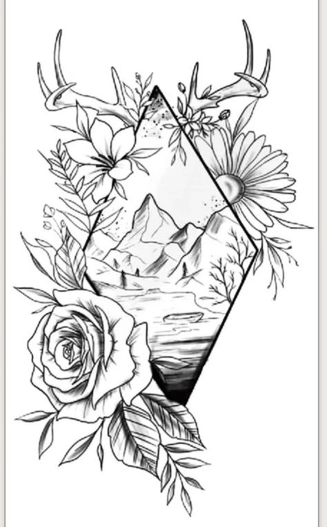 Simple Best Friend Tattoos Western, Western Tattoos For Women Color, Elegant Western Tattoos, Floral Tattoo Design Chest, Mountain Woman Tattoo, Cow Skull Tattoo Flowers Sleeve, Nature Lover Tattoos For Women, Farm Theme Tattoo Sleeve, Half Sleeves For Women Tattoos