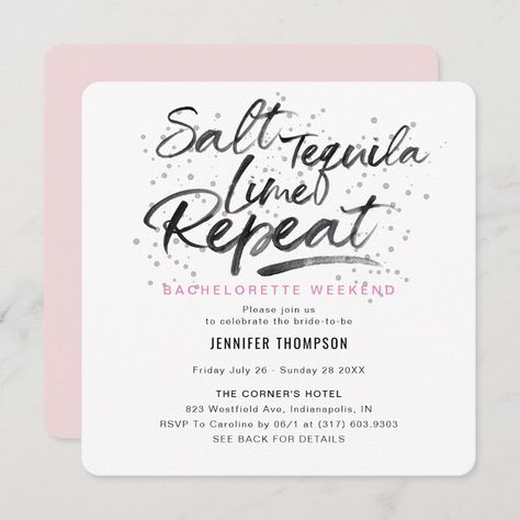 Bachelorette Party Invitations salt tequila lime repeat bachelorette party invitation modern bachelorette itinerary blush unique weekend trendy salt tequila lime repeat chic #Invitation #card #template #design #pinterestquotes #pinterestideas #pinterestmom #pinterestwedding #aesthetic #love #art #pinterestsuccess Event Itinerary, Bachelorette Card, Chic Invitation, Bachelorette Itinerary, Bachelorette Party Invitation, Bachelorette Party Invitations, Modern Invitation, Bachelorette Weekend, Free Birthday Invitations