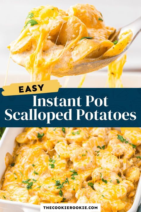 Best Cheese Sauce, Instant Pot Scalloped Potatoes, College Recipes, Scalloped Potatoes Recipe, The Cookie Rookie, Cookie Rookie, Flavorful Vegetables, Yellow Potatoes, Scalloped Potato Recipes