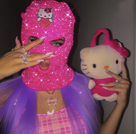 Pink Aesthetic Tumblr, Y2k Pink Aesthetic, Aesthetic Tumblr, Glitter Wallpaper, Y2k Pink, Ski Mask, Stage Outfits, Boss Babe, Pink Glitter