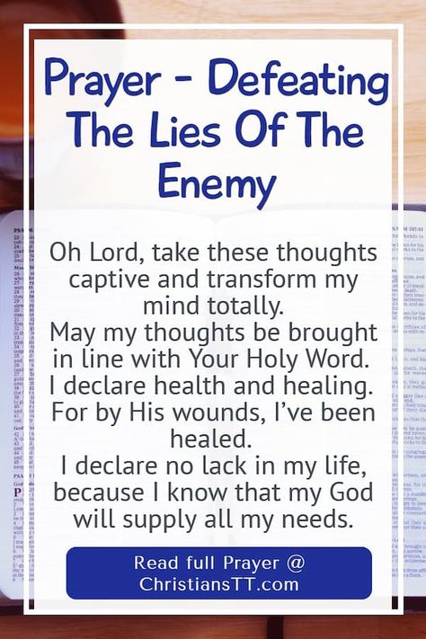 Rebuke The Enemy Prayer, Defeating The Enemy Quotes, Pray Against The Enemy, The Enemy Thought He Had Me, Prayers Against My Enemy, Warfare Scriptures, Prayer Against Laziness, The Enemy Comes To Steal Don't Let, When The Enemy Attacks Quotes