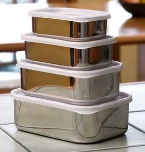 stainless-steel-food-containers Stainless Steel Food Containers, Stainless Steel Containers, Kitchen Necessities, Plastic Food Containers, Zero Waste Living, Food Container, Cool Kitchen Gadgets, Cookware Set, Mini Bar