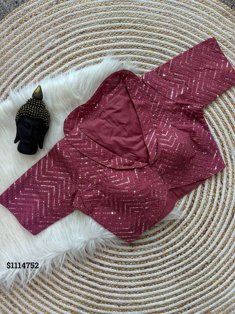 Single Colour Blouse Design, Front Hook Blouse Designs, Sequence Blouse Design, Colour Blouse Designs, Normal Blouse, Sequence Blouse, Boat Neck Blouse Design, Blouse Designs Catalogue, Latest Blouse Designs Pattern