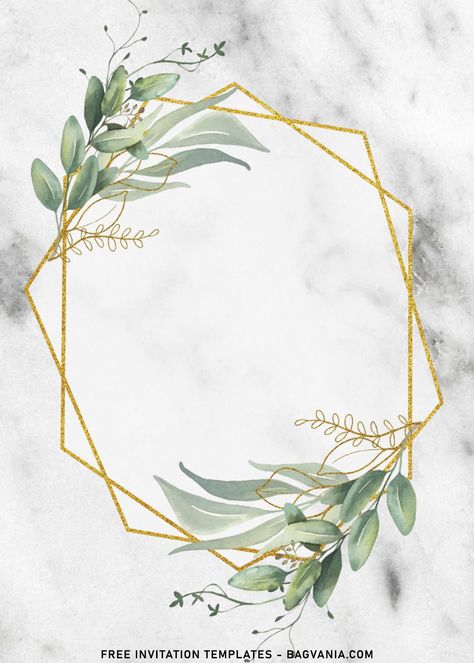 Download Now 8+ Soft And Elegant Geometric Greenery Birthday Invitation Templates #free #freeinvitation2019 #birthday #disney #invitations #invitationtemplates Green And Gold Invitation Template, Anniversary Invitations Template, Birthday Invitations Templates, Greenery Birthday, 25th Wedding Anniversary Invitations, Wedding Cards Images, Greenery Background, Bohemian Birthday, Elegant Birthday Invitations