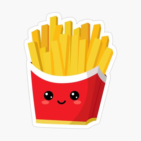 Get my art printed on awesome products. Support me at Redbubble #RBandME: https://www.redbubble.com/i/sticker/Cute-French-Fries-by-Neos-Clothing/159879660.EJUG5?asc=u French Fries Sticker, Fries Sticker, Punjab Pakistan, Plastic Stickers, Food Restaurant, Cute Happy, Fast Food Restaurant, French Fries, Happy Friday