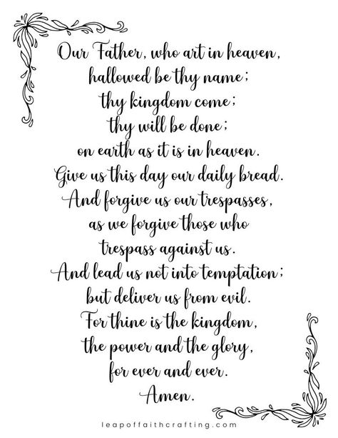 Our Lords Prayer, The Lord’s Prayer Free Printable, Lord’s Prayer Tattoo, The Lord's Prayer Wallpaper, The Lords Prayer Printable Free, The Lord’s Prayer, Lords Prayer Tattoo, Biblical Food, The Lord's Prayer Printable