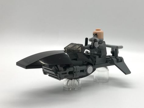 Lego Star Wars speeder bike MOC based off of concept art | Flickr Star Wars Speeder Bike, Star Wars Speeder, Speeder Bike, Lego Vehicles, Yvonne De Carlo, Star Wars Ships, Lego Cars, Lego Projects, Cool Lego