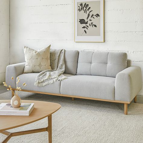 Mea Drizzle Gray Sofa_Pro Cent_M1-Set18 | Articulate Sofa Design Living Rooms, Stylish Sofa Sets, Grey Sofa Living Room, Nyc Apt, Sunroom Furniture, Luxury Sofa Design, Modern Sofa Couch, Corner Sofa Set, Living Room Sofa Design