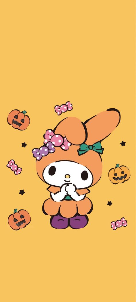 My Melody Thanksgiving, My Melody Halloween Wallpaper, My Melody Halloween, Sanrio Halloween, Wonder Wall, Melody Wallpaper, My Melody Wallpaper, Sanrio Wallpaper, Sanrio Characters