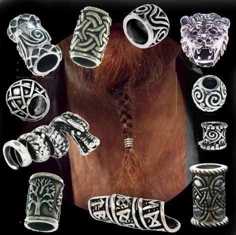 Beard Jewelry, Celtic Hair, Beard Tips, Beard Beads, Dreadlock Beads, Viking Hair, Loc Jewelry, Dread Beads, Turquoise Jewelry Native American