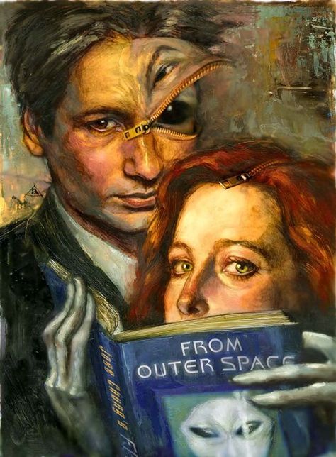 Mulder Scully, Drawing Styles, Fox Mulder, Dana Scully, I Love Cinema, Aliens And Ufos, Wave Art, X Files, Film Serie