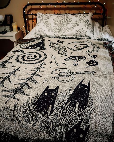 Guild Of Calamity, Dark Fairy Core, Blanket Design, Woven Blankets, Dark Fairy, Dec 25, Illustrators On Instagram, Photo Magnets, Blanket Designs