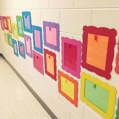 Colored Frames, Prek Classroom, Kids Work, Classroom Organisation, Preschool Class, Class Decoration, New Classroom, Classroom Design, Classroom Setup