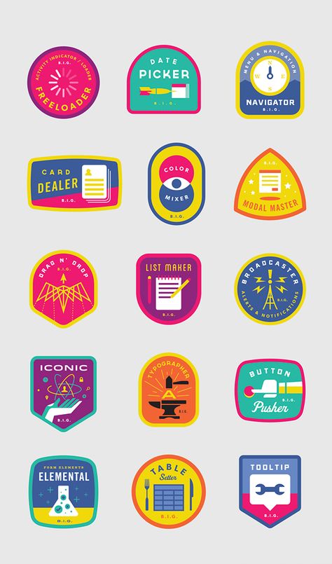 Facebook B.I.G. Badges on Behance Badge Ideas, Badge Icon, Graphic Arts Illustration, Sports Graphics, Crafty Mama, Certificate Design, Health App, Design Office, Badge Design