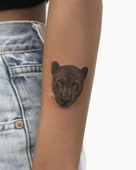 Small Panther Tattoo For Women, Panther Tattoos, Black Panther Tattoo, Wrist Tattoo Cover Up, Jaguar Leopard, P Tattoo, Panther Head, Panther Tattoo, Single Needle Tattoo