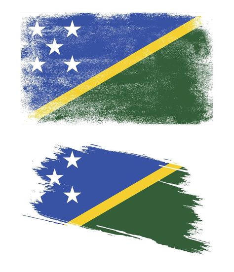 Solomon Islands flag with grunge texture Solomon Islands Flag, Vector Cartoon, Grunge Textures, Solomon Islands, Vector Free, Flag, Clip Art, Texture