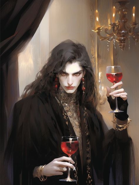 Vampire Prince Art, Fantasy Vampire Art, Interesting Character Design, Vampire Fantasy Art, Vampire Character Art, Vampire Men, Vampire Man, Vampire Character, Fantasy Vampire