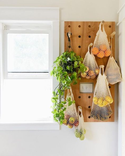 Oak Abode | Filming a little video on our wall-mount produce storage system. It keeps our produce fresher longer, saves a bunch of counter space, and… | Instagram Shoe Organization Diy, Under Bed Shoe Storage, Produce Storage, Clever Kitchen Storage, Pantry Bin, Ikea Finds, Kitchen Storage Hacks, Diy Mudroom Bench, Small Kitchen Storage