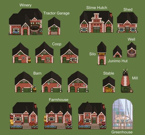 RELEASED - Eemie's Mods. NEW MODS: Squirrels and Dutch Farm Buildings! | Chucklefish Forums Victorian Mailboxes, Stardew Farms, Stardew Valley Layout, Stardew Valley Tips, Dutch Farms, Stardew Valley Farms, Farm Layout, Pixel Art Tutorial, Victorian Buildings