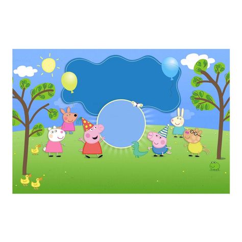 [6+] Peppa Pig Invitation Free & Low-cost Birthday templates Peppa Pig Invitation, George Pig Birthday, Peppa Pig Invitations, Pig Png, Pig Birthday Party, Peppa Pig Birthday Party, Invitation With Photo, Pepa Pig, George Pig