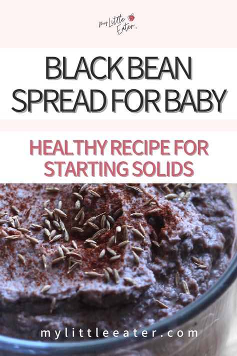 Black Bean Spread Beans For Babies, Black Bean Spread, Black Bean Recipe, Weaning Baby, Child Nutrition, Bean Recipe, Black Bean Recipes, Starting Solids, Led Weaning