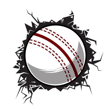 cricket ball cracked wall. cricket club graphic design logos or icons. vector illustration. Club Graphic Design, Cricket Logo, Ball Vector, Cricket Ball, Retro Logo Design, Cracked Wall, Logo Clipart, Cricket Balls, Cricket Club