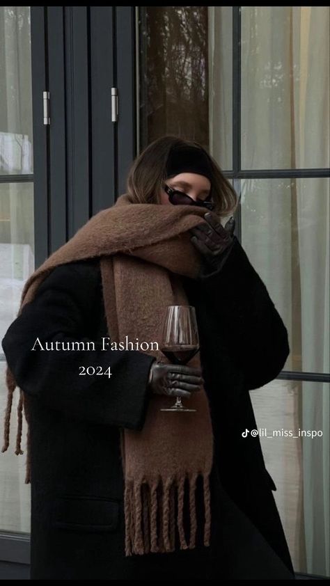 Scarf Outfit, Fall Scarves, Wool Scarf, Trench Coat, Autumn Fashion, Wool, Clothes