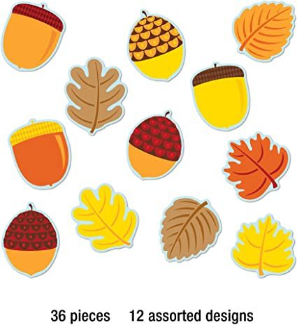 Amazon.com : Carson Dellosa – Leaves & Acorns Colorful Cut-Outs, Fall Classroom Décor, 36 Pieces, Assorted Designs : Office Products Fall Cutouts, Cubby Tags, Fall Bulletin Board, Fall Classroom Decorations, Fall Classroom, Acorn Leaf, Carson Dellosa, Teaching Supplies, Cubbies