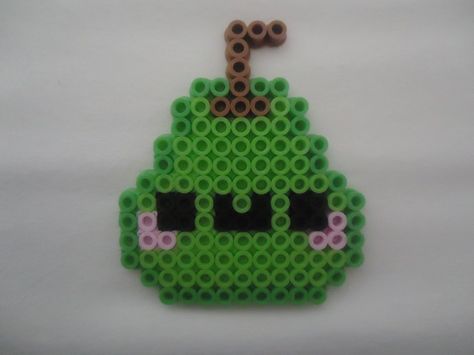 Kawaii Pear perler beads by PerlerHime Hama Beads Kawaii, Melt Beads Patterns, Hamma Beads Ideas, Pixel Beads, Melty Bead Patterns, Pearl Beads Pattern, Easy Perler Beads Ideas, Art Perle, Hama Beads Design