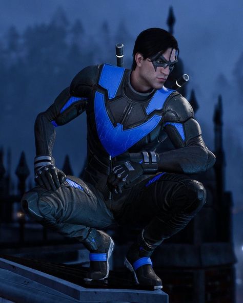 Nightwing Vs Batman, Nightwing Wallpaper Iphone, Dc Comics Wallpaper Iphone, Starfire And Beast Boy, Nightwing Wallpaper, Nova Marvel, Robin Suit, Batman Gotham Knight, Nightwing Cosplay