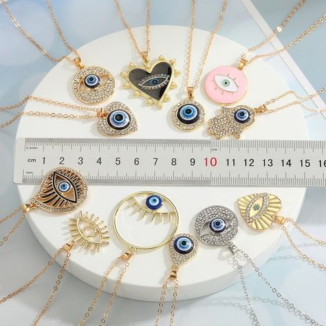 Fashion Turkish Evil Eyes Necklaces for Women Bohemian Crystal Devil Eye Charm Pendant Necklace Choker Party Jewelry | Wish Blue Evil Eye Necklace, Bohemian Crystal, Tarnished Jewelry, Blue Evil Eye, Charm Pendant Necklace, Pearl Types, Evil Eye Necklace, Eye Necklace, Circle Pendant