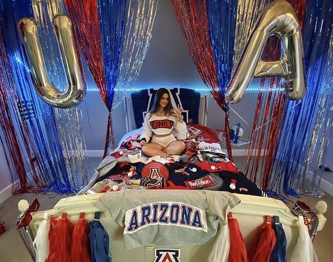 University Of Arizona Bed Party, U Of Arizona, College Bed, College Decision, College Vibes, Bed Party, Party College, College Bedding, College Acceptance