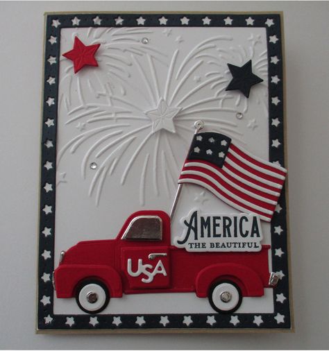 4th Of July Stampin Up Cards, Fourth Of July Cards Handmade, Stampin Up July 4th Cards, Diy Patriotic Cards, July 4th Cards, 4th Of July Cards Ideas, Fourth Of July Cards, Patriotic Cards Handmade, 4th Of July Cards