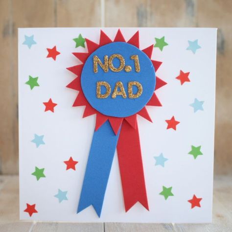 Best DIY Fathers Day Cards - Foam Rosette Card - Easy Card Projects to Make for Dad - Cute and Quick Things To Make For Your Father - Paper, Cardboard, Gift Card, Cool Ideas for Kids and Teens To Make - Funny, Thoughtful, Homemade Cards for Him http://diyjoy.com/diy-fathers-day-cards Diy Father's Day Cards, Happy Fathers Day Cards, Kids Fathers Day Crafts, Fathers Day Art, Diy Father's Day Gifts, 카드 디자인, Father's Day Diy, Fathers Day Crafts, Father's Day Card