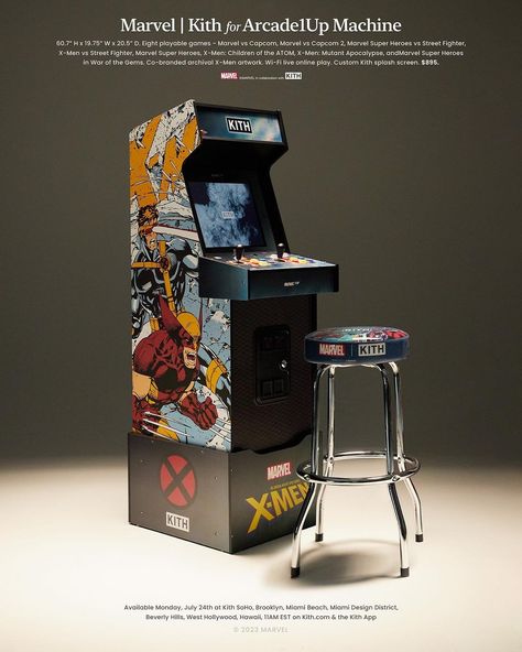 Video Game Arcade Cabinets, Arcade Equipment, Retro Arcade Machine, Iconic Artwork, Retro Arcade, Uncanny X-men, Arcade Machine, 60th Anniversary, Marvel Vs