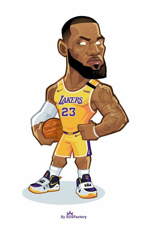 Lebron James Drawing, Lebron James Cartoon, Lebron James Art, Lebron James Wallpapers, Basketball Drawings, Lakers Lebron, King Lebron, Sports Design Ideas, Graphic Design Style