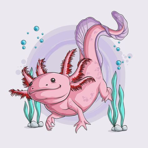 dibujado a mano lindo axolotl ambystoma mexicanum nadando aislado sobre fondo blanco Axolotl Drawing Realistic, Greek Gods Illustration, Axolotl Sketch, Axolotl Illustration, Pet Axolotl, Axolotl Cartoon, Axolotl Drawing, Axolotl Stickers, Kawaii Axolotl