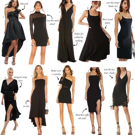 Classic Black Cocktail Dress, Women Dress Wedding Guest, Little Black Dress Wedding Guest Fall, Black Dresses To Wear To A Wedding As A Guest, Black Dresses For A Wedding Guest, Black Dress For Cocktail Party, Anniversary Party Dress Guest, Cocktail Looks Women, Black Dress Fall Wedding Guest