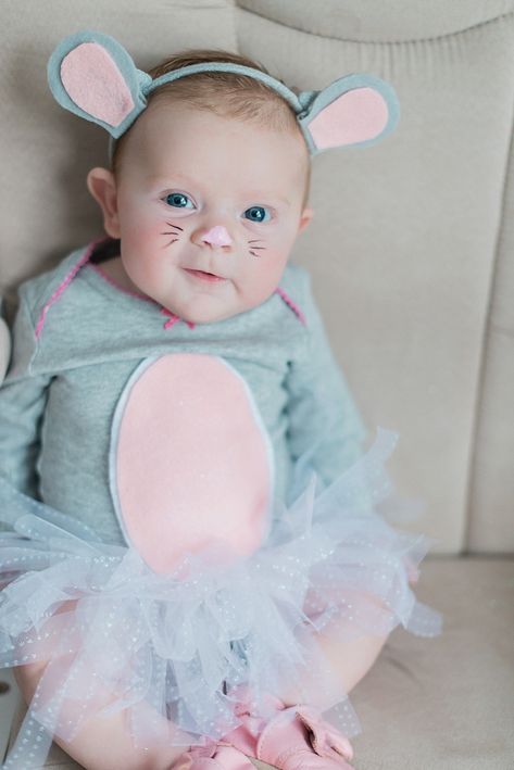 Baby Mouse Costume, Baby Bunny Costume, Costume Homemade, Happy New Year Baby, Toddler Girl Halloween, The Kelly Family, Baby Costumes Girl, Mouse Costume, Baby Costume