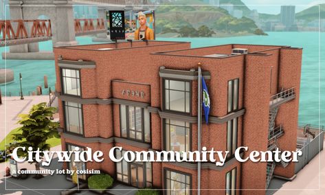 Foxbury Commons Sims 4, Sims 4 Shops, Sims Lips, Sims Architecture, Ts4 Lots, Sims 4 Jobs, Ts4 Builds, Sims Lots, The Sims 4 Lots