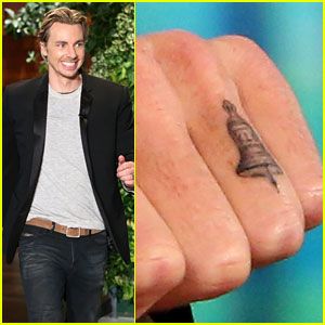 Dax Shepard Discusses Ring Finger Tattoo for Wife Kristen Bell ... Tattoo For Wife, Bell Tattoo, Ring Finger Tattoo, Kristen Bell And Dax, Belle Tattoo, Wife Tattoo, Dax Shepard, Ring Finger Tattoos, Eagle Tattoos